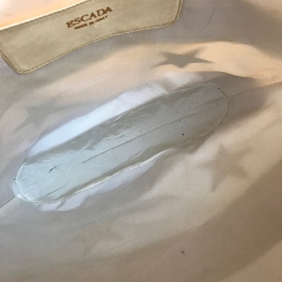 Escada Leather Stars & Stripes Tote Bag White - Picture 10 of 10